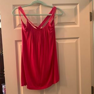 Hot pink Cabi top with built in bra